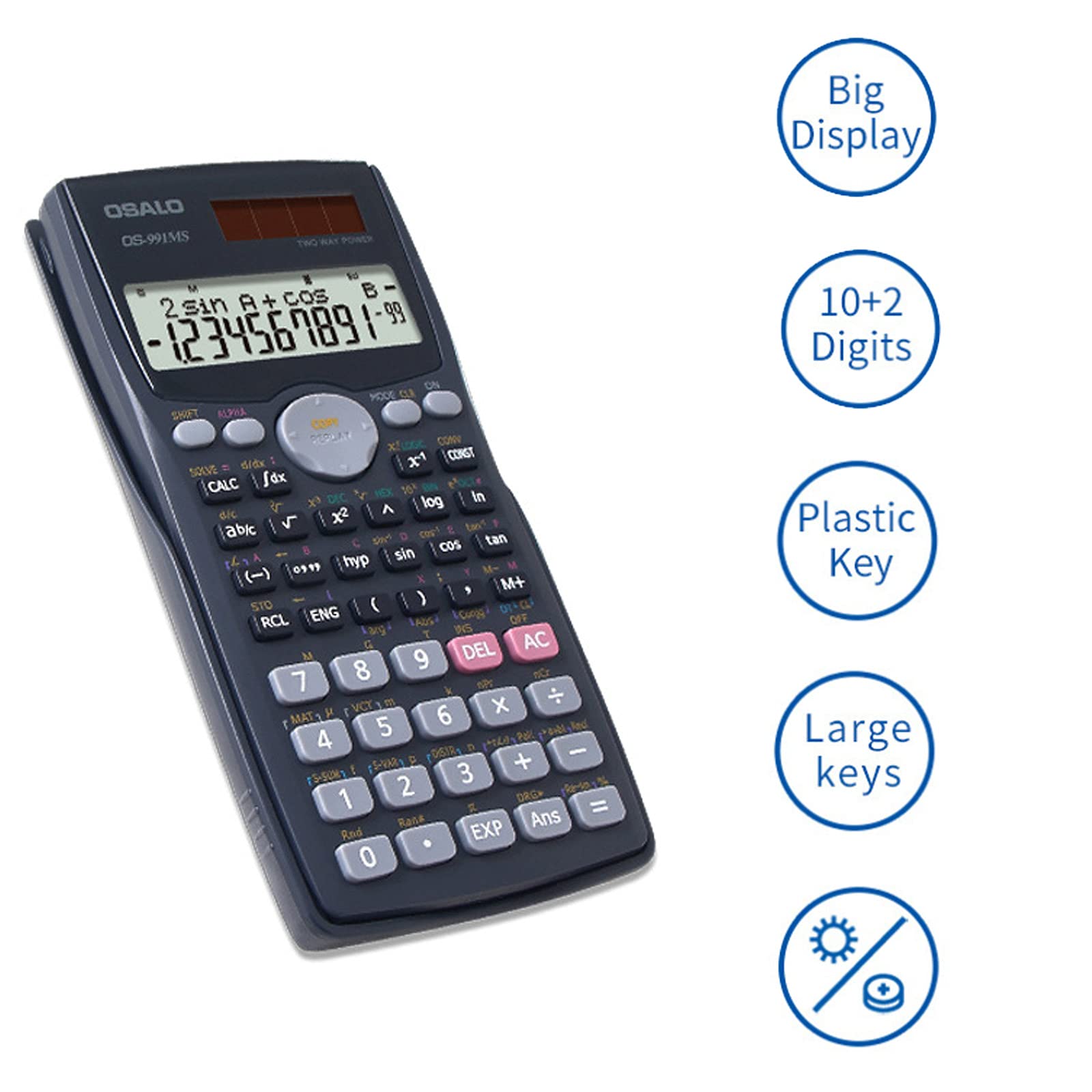 Amazon.co.jp: 関数計算機、科学電卓、数学電卓、多機能、統計計算